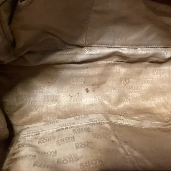 MICHAEL KORS MK LEATHER BURGANDY TOTE SHOULDERBAG - Picture 7 of 15